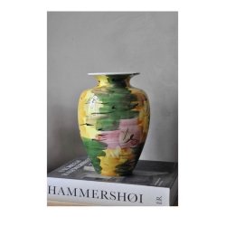 Farverig vase